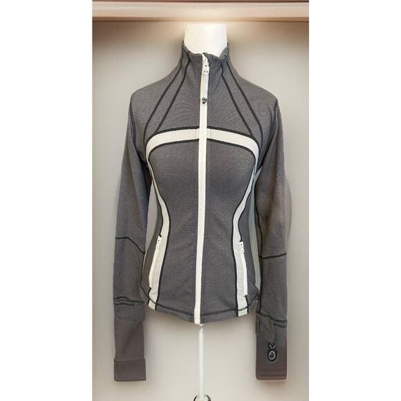 Lululemon Define Jacket SLIMMIMG Stripes Full Zip walking outdoor gym womens 6 - Picture 2 of 14